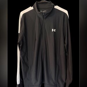 Under Armour Men's Black Jacket with White Accents